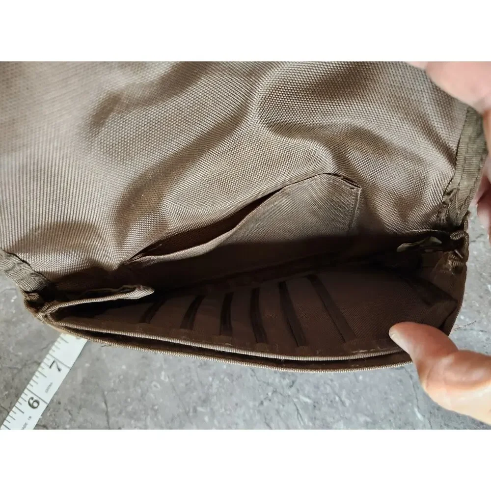 Vtg Rare Mundi Sport Brown hook and loop nylon‎ wallet 80's